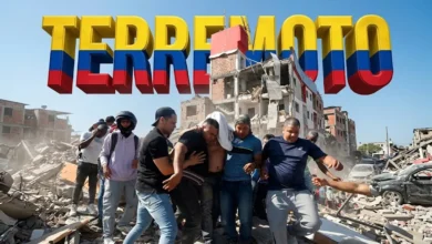 Colombia después del terremoto, destrucción y desolación