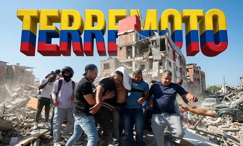 Colombia después del terremoto, destrucción y desolación