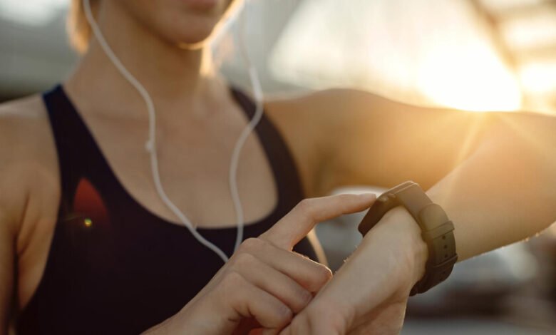 Smartwatch mostrando cálculo de calorías