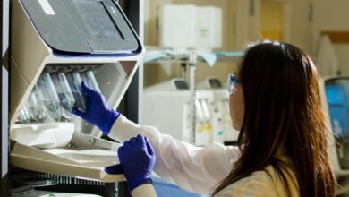 Laboratorio de investigación oncológica en un hospital chino