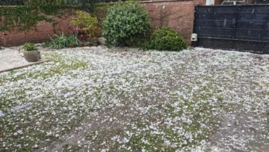 Granizo del tamaño de huevos cayendo sobre el barrio norte de Córdoba, dañando techos y vehículos