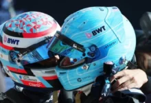 Franco Colapinto y Pierre Gasly en la línea de salida del GP de Italia 2024