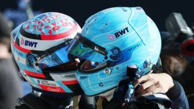 Franco Colapinto cruzando la línea de meta en el Gran Premio de Italia 2024 en Monza