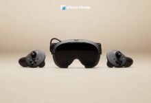 Steam Frame de Valve, casco de realidad virtual independiente con mandos y cámara pas‑through